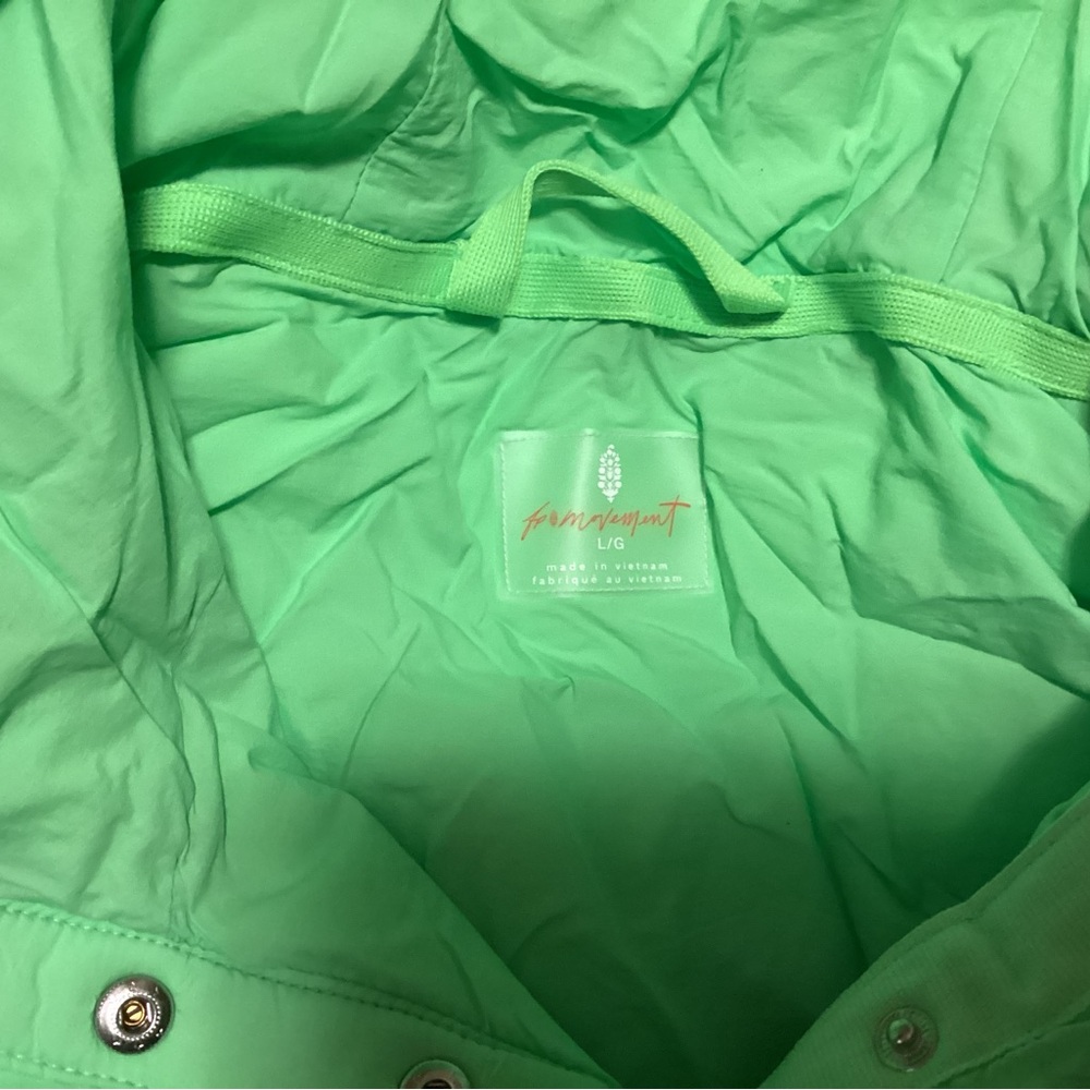 Free People PIPPA PUFFER HOODED PACKABLE PULLOVER GREEN JACKET (Size L) $120.00 - Picture 3 of 10